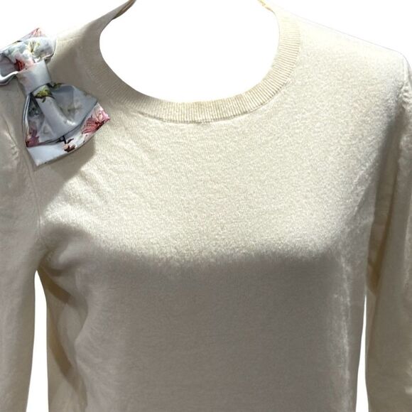 Ted Baker crewneck sweater with bow Accent - Picture 2 of 5